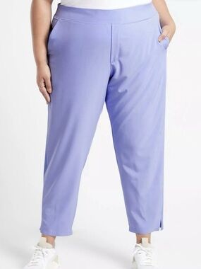 Athleta Pants sz 24 Brooklyn Ankle Lilac Ankle Cropped Performance Pants Semi
